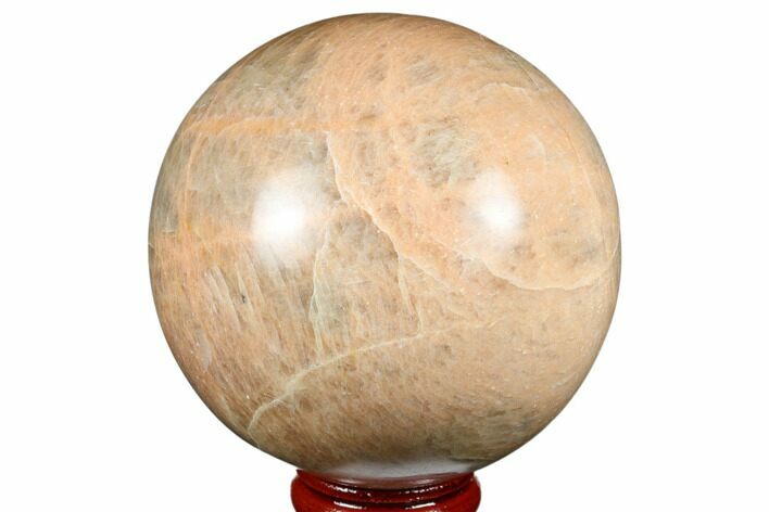 Polished Peach Moonstone Sphere - Madagascar #182372